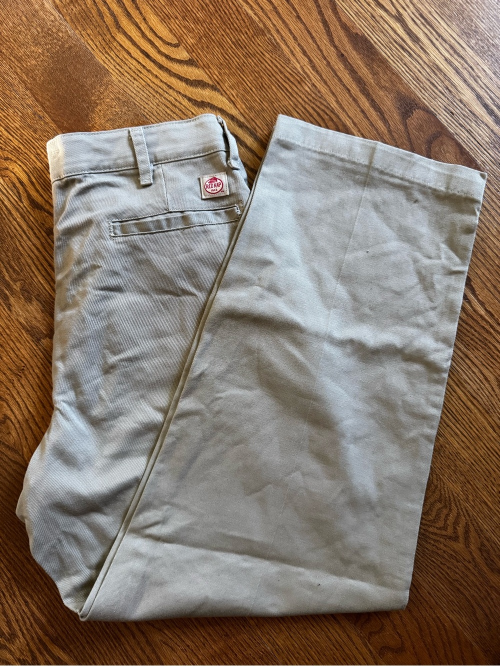 Red Kap PC20 Men’s Khaki Cotton Work Pants Size 34 Straight Leg